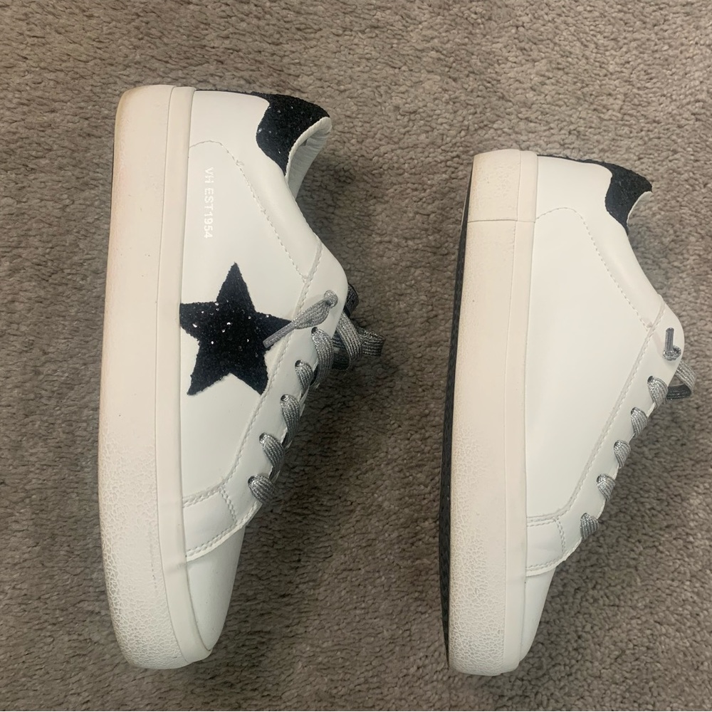 Vintage Havanah Leather Star Glitter Patch Sneaker